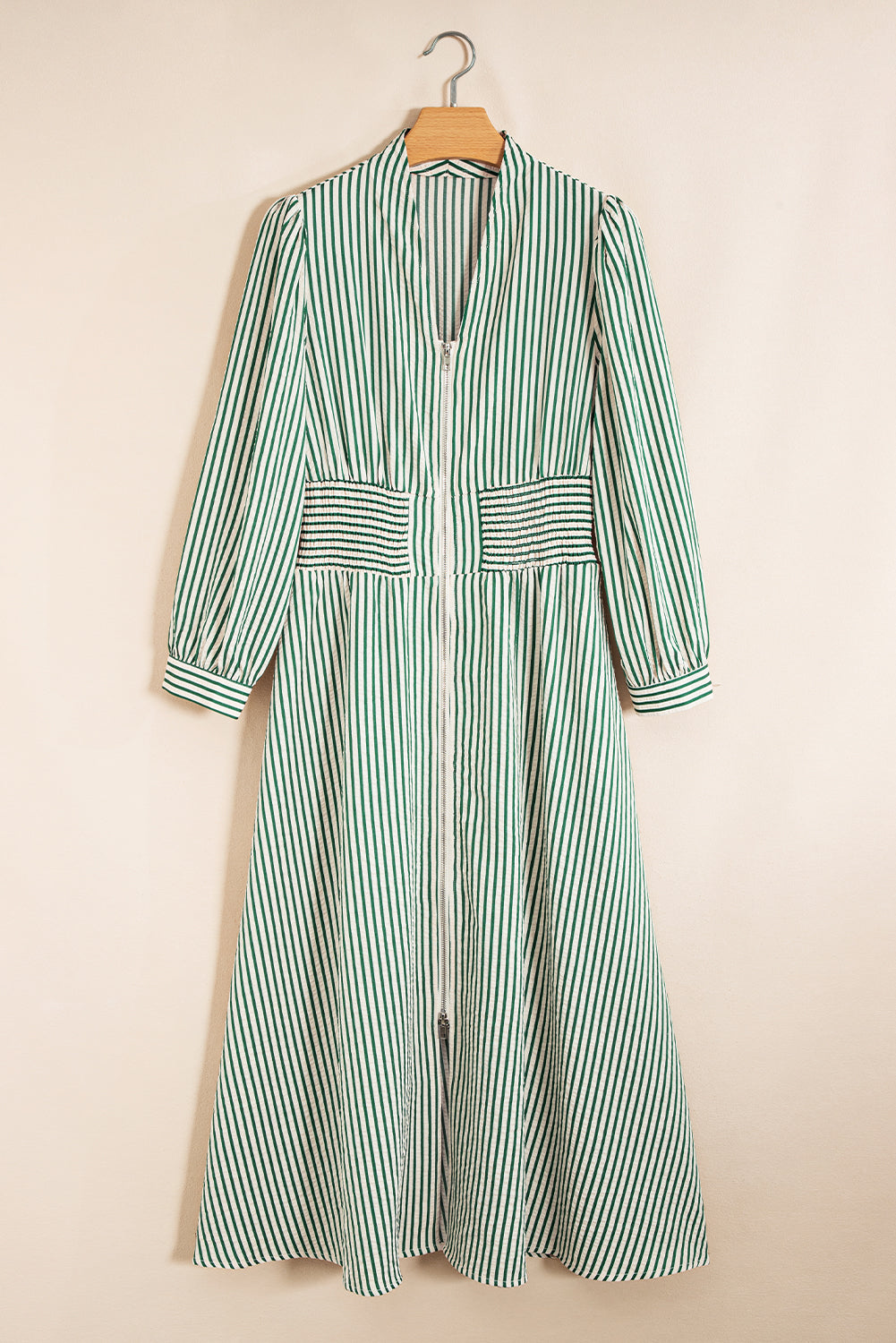 Vestido Rayas Verde Midi
