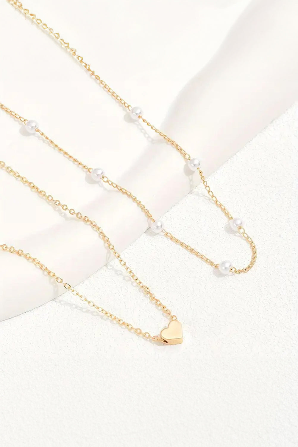 Colgante Perlas y Corazones