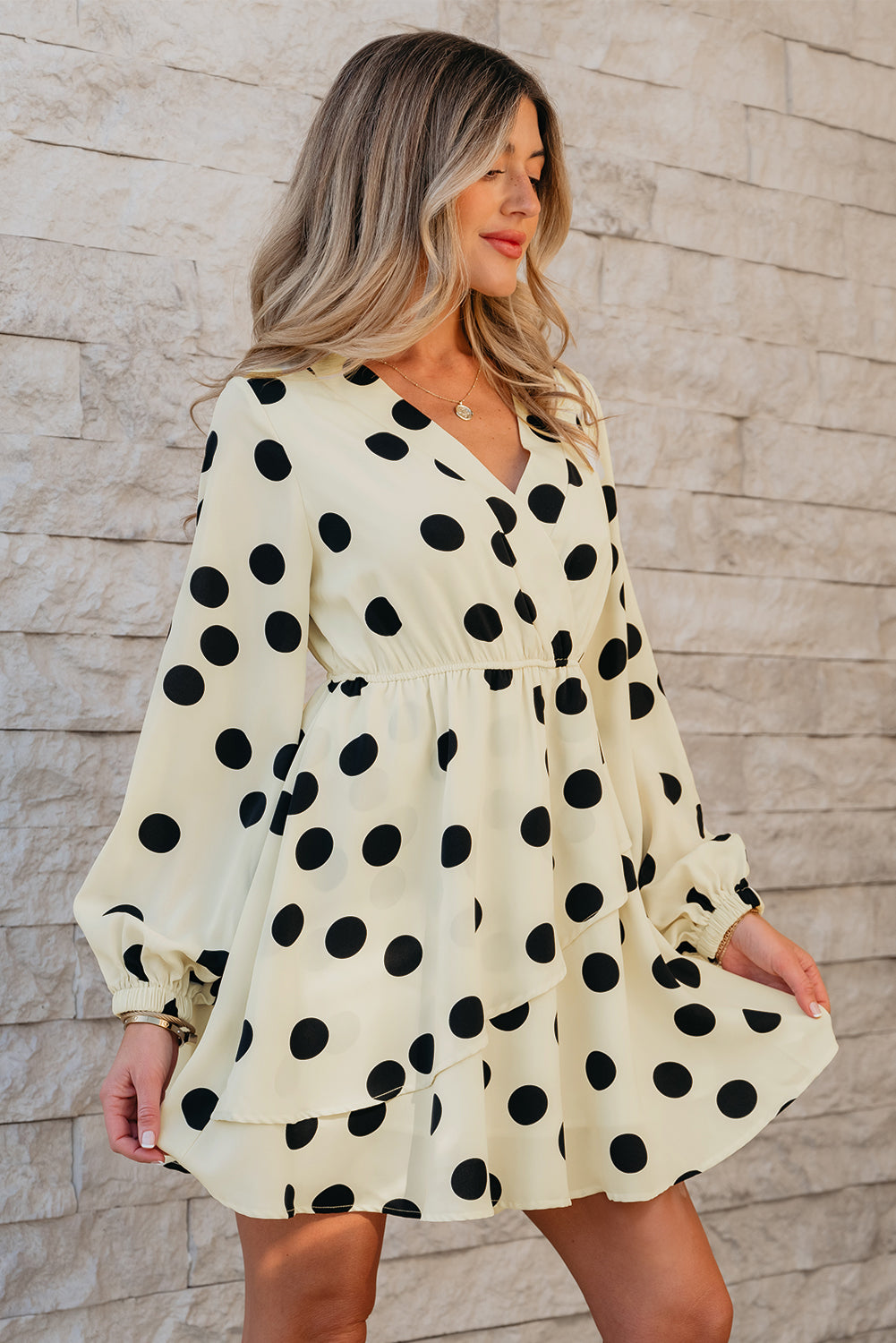 Vestido Lunares Manga Larga