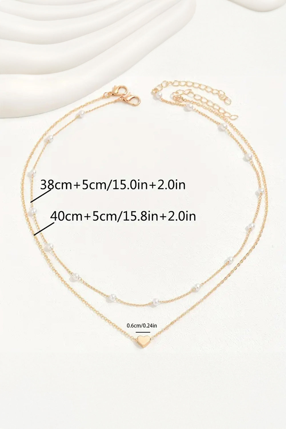 Colgante Perlas y Corazones
