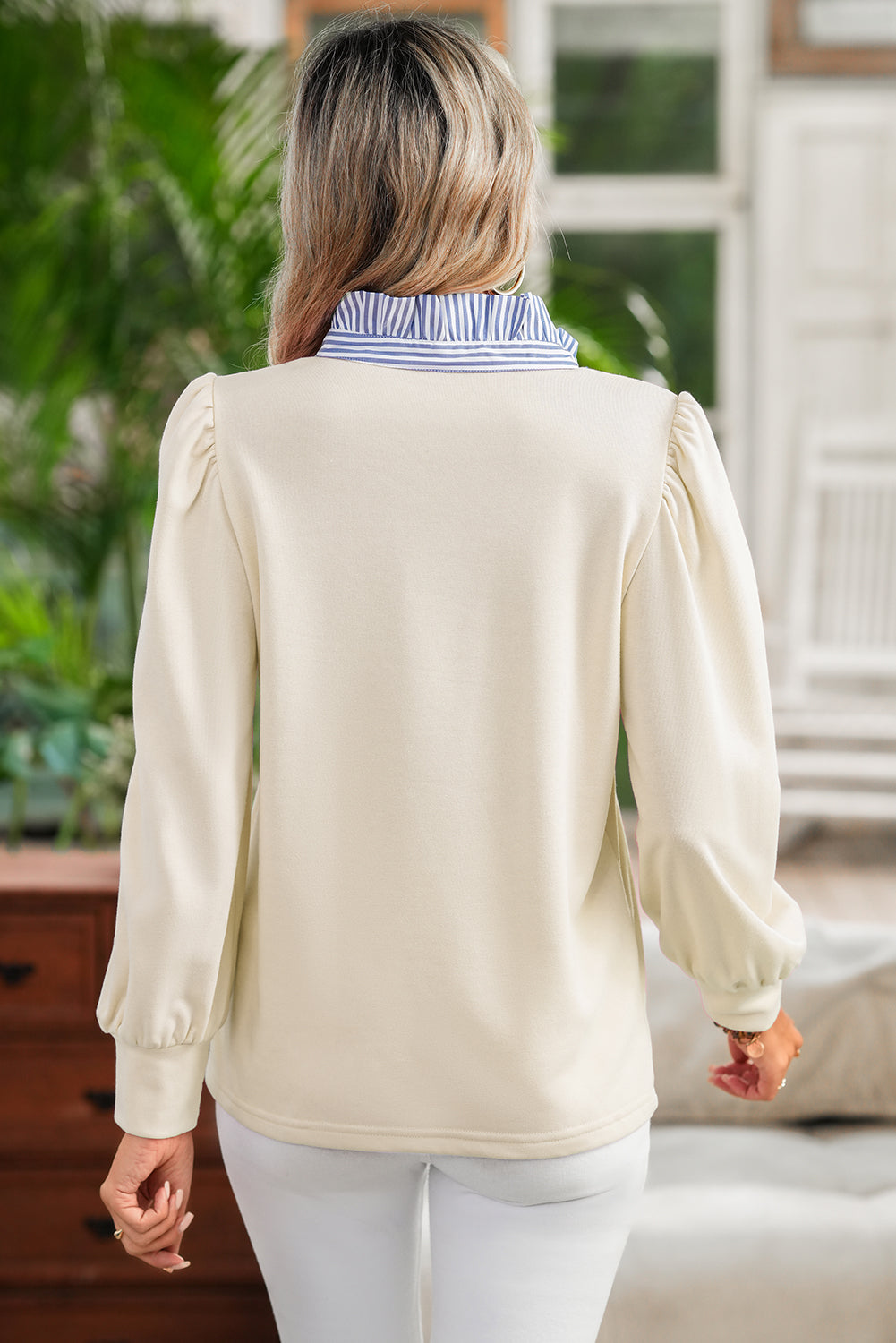 Sudadera de Cuello Rayas