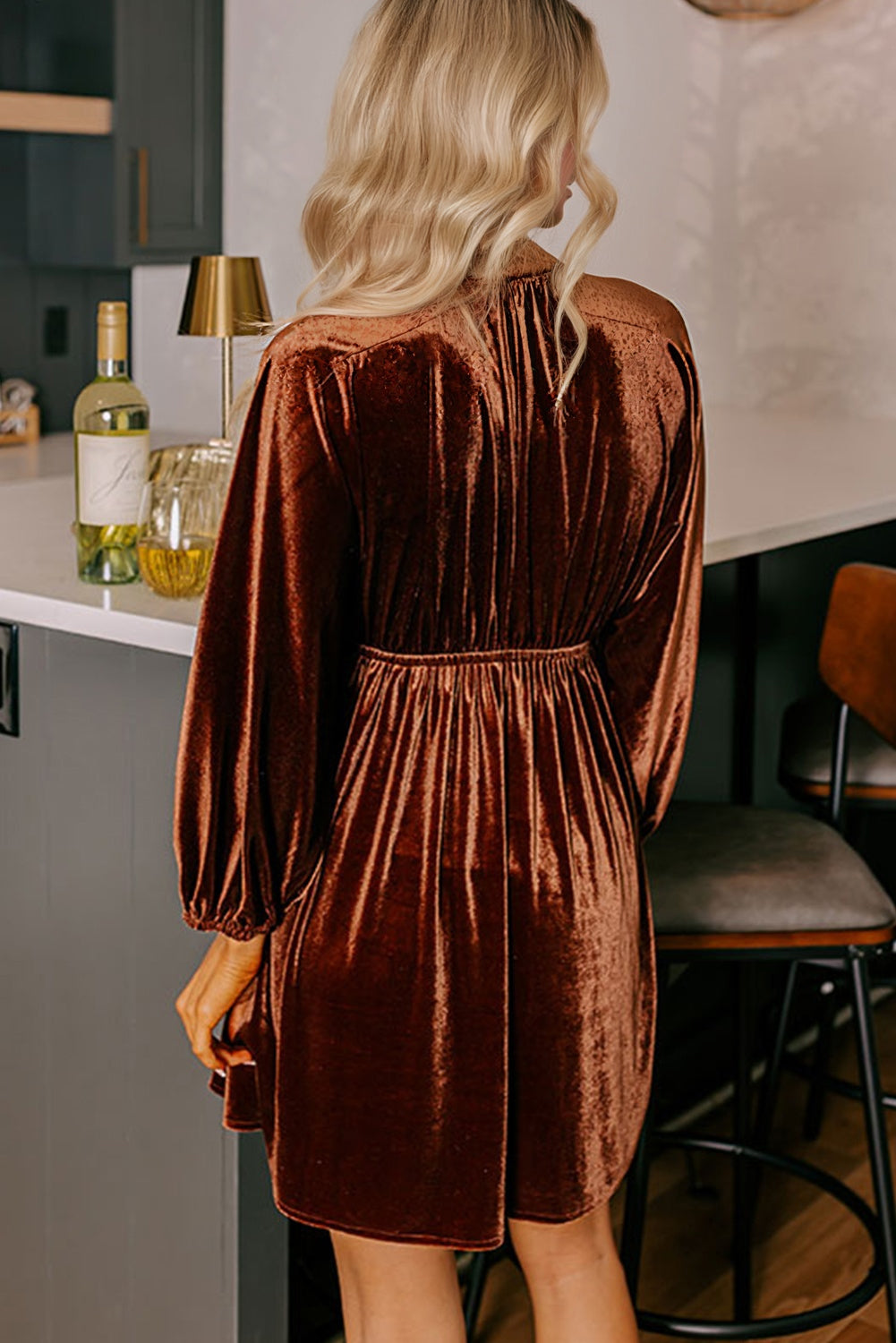 Vestido Terciopelo Marron
