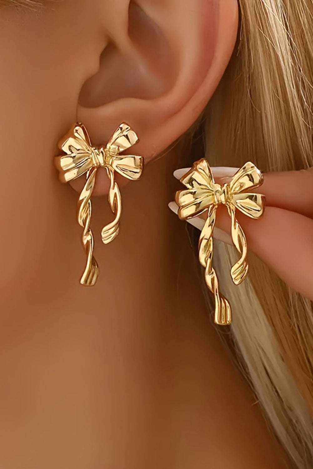 Pendientes Dorados Lazo