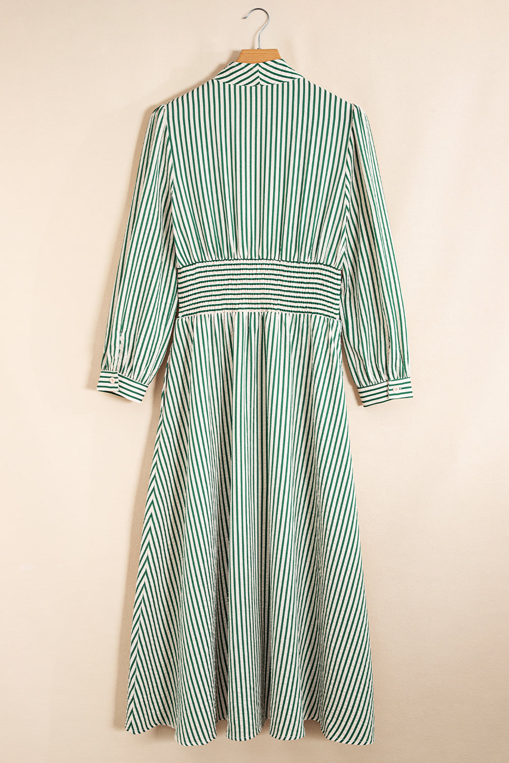 Vestido Rayas Verde Midi