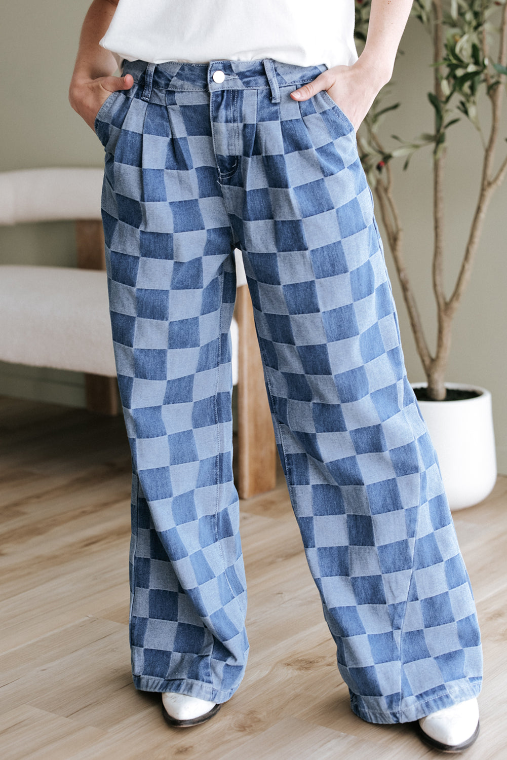 Pantalón Vaquero Cuadros