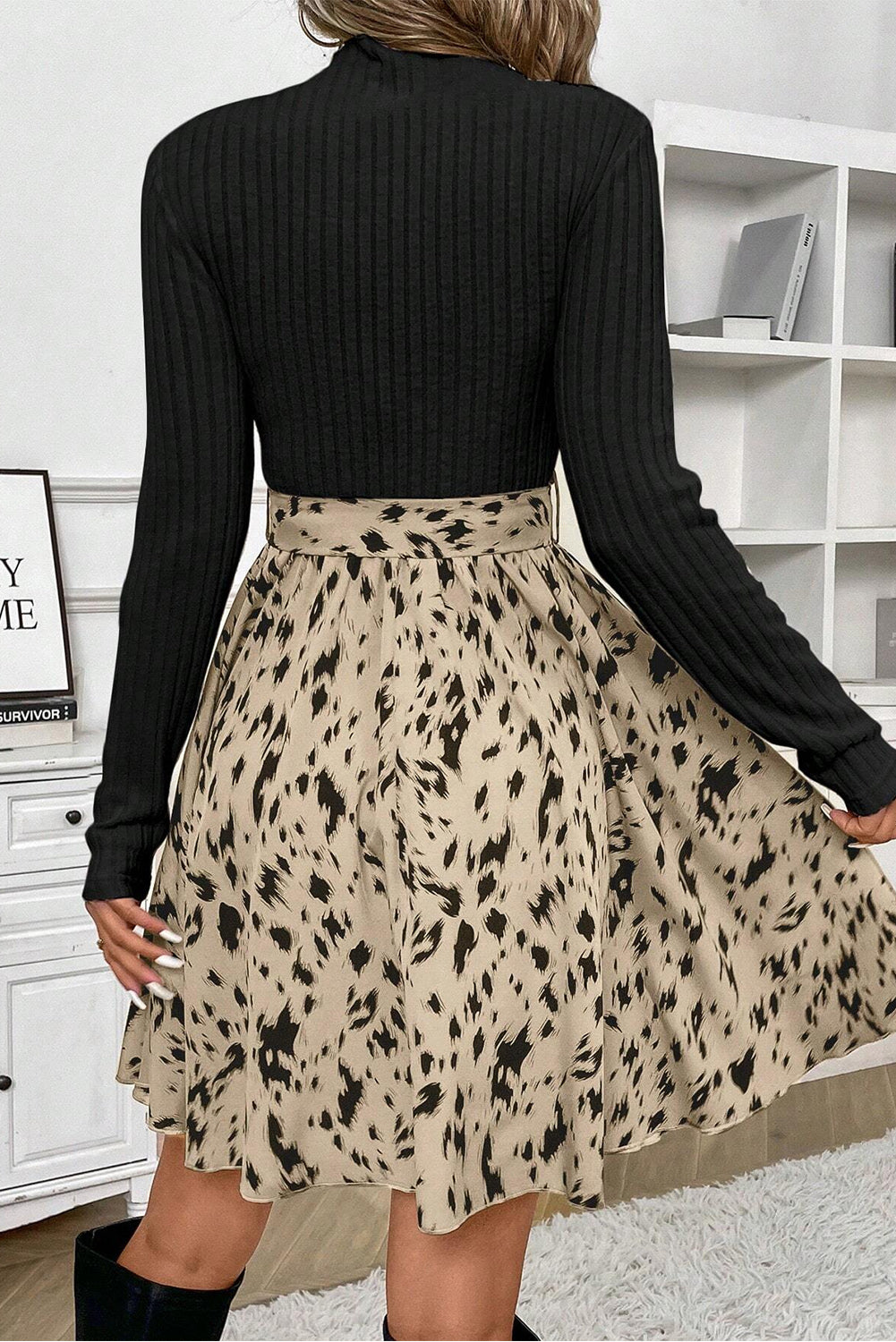 Vestido Negro Manga Larga