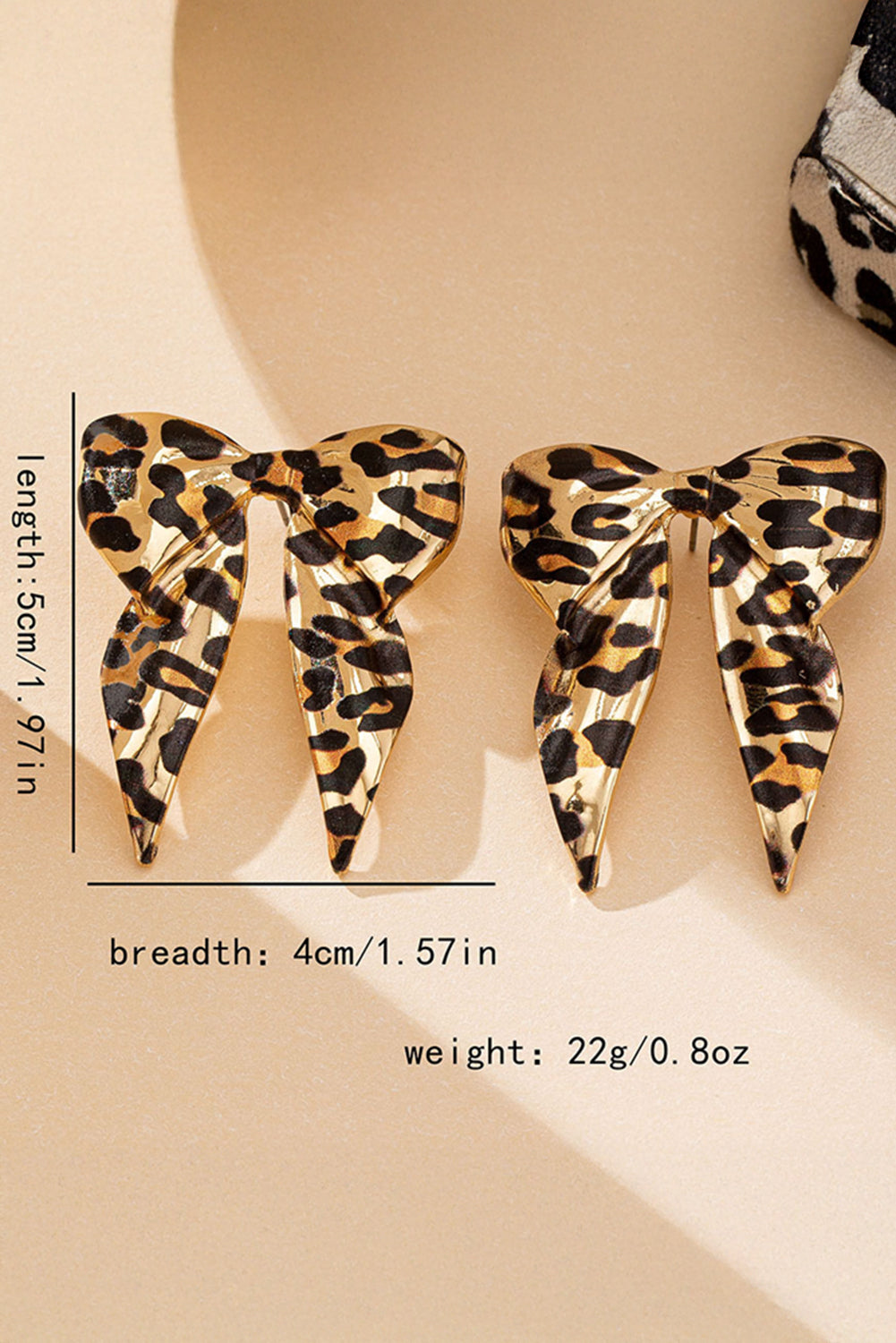 Pendientes Dorados Lazo Leopardo
