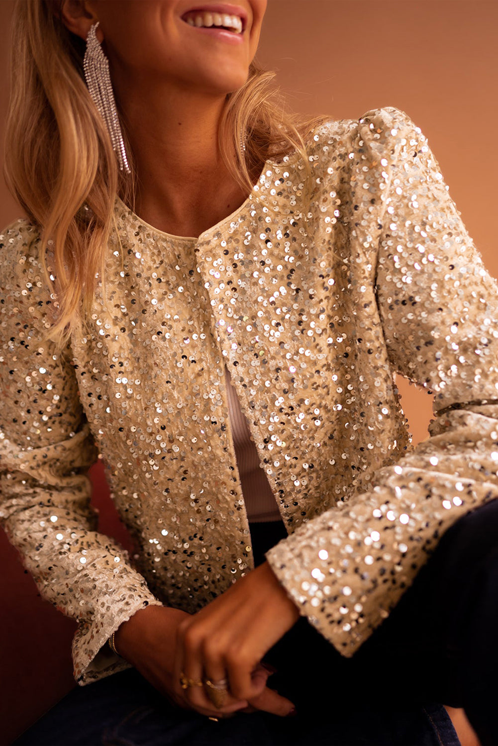 Chaqueta Lentejuelas Dorada