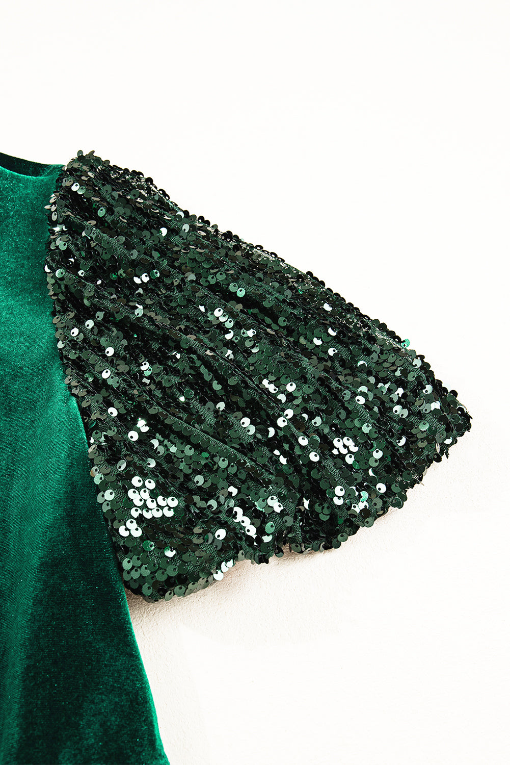 Mini Vestido Verde Aterciopelado