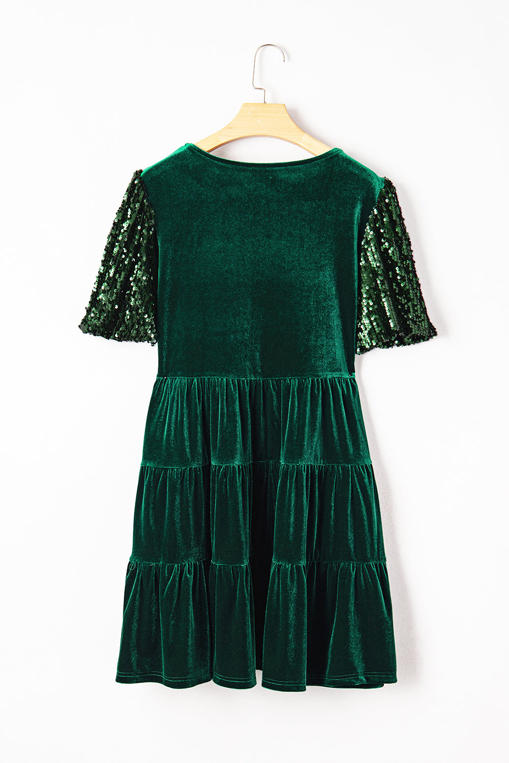 Mini Vestido Verde Aterciopelado