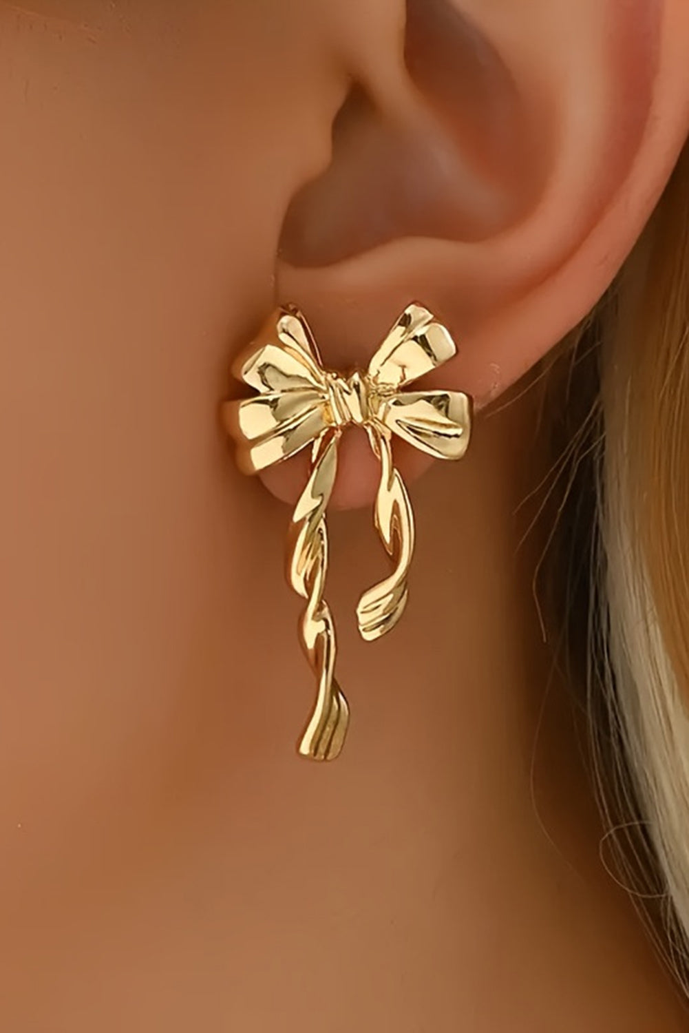 Pendientes Dorados Lazo