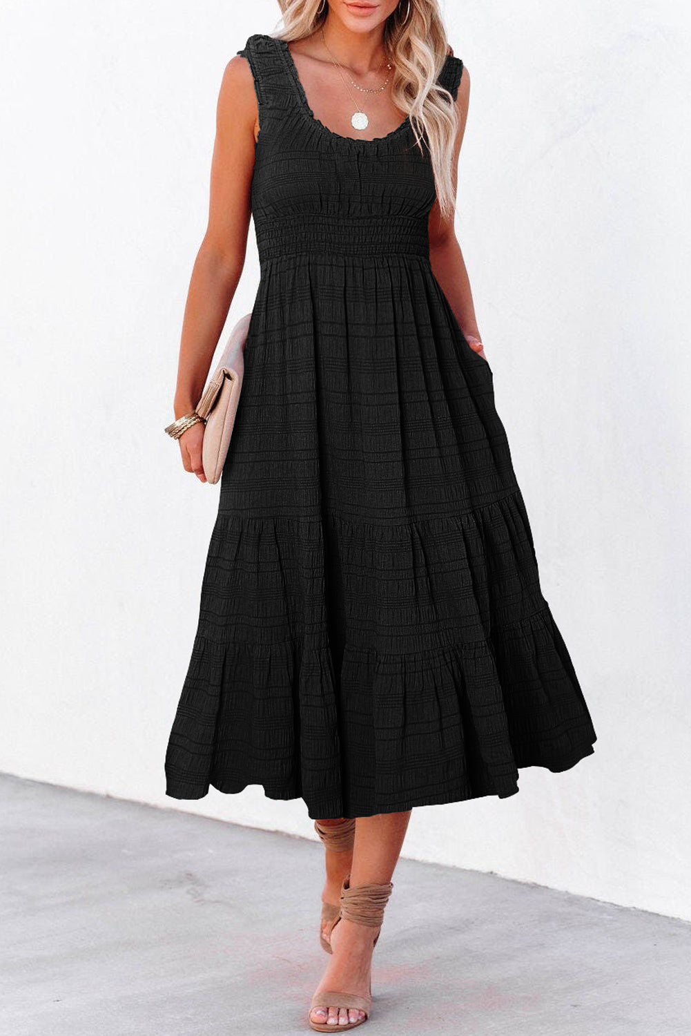 Verde Midi Vestido