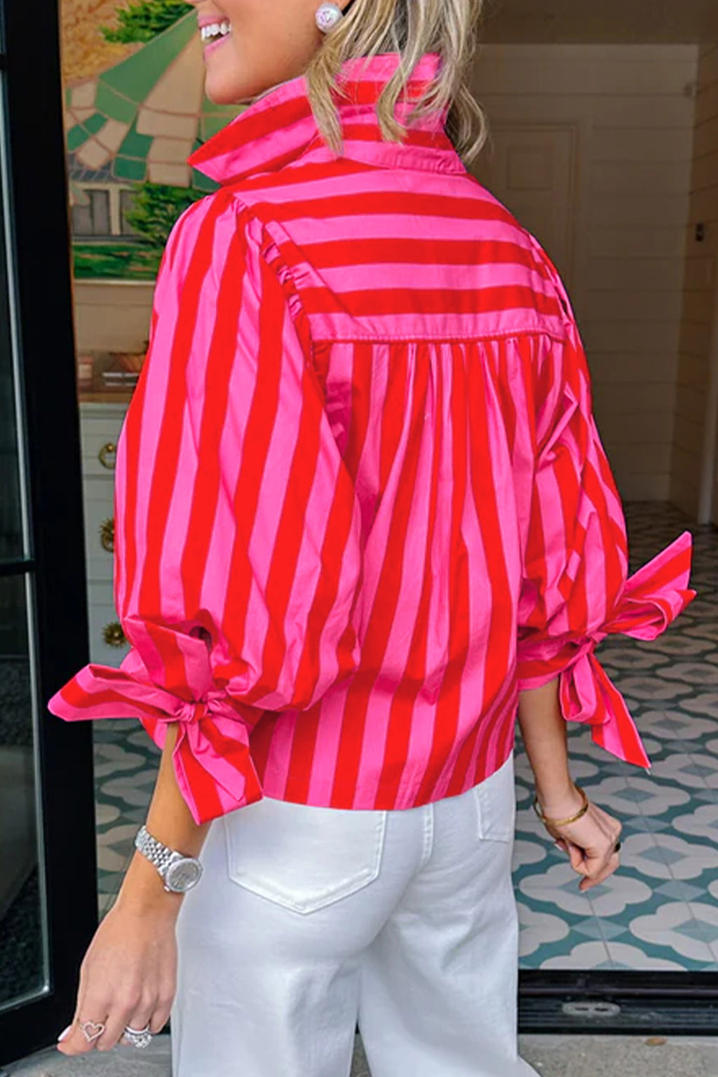 Camisa Roja Rayas