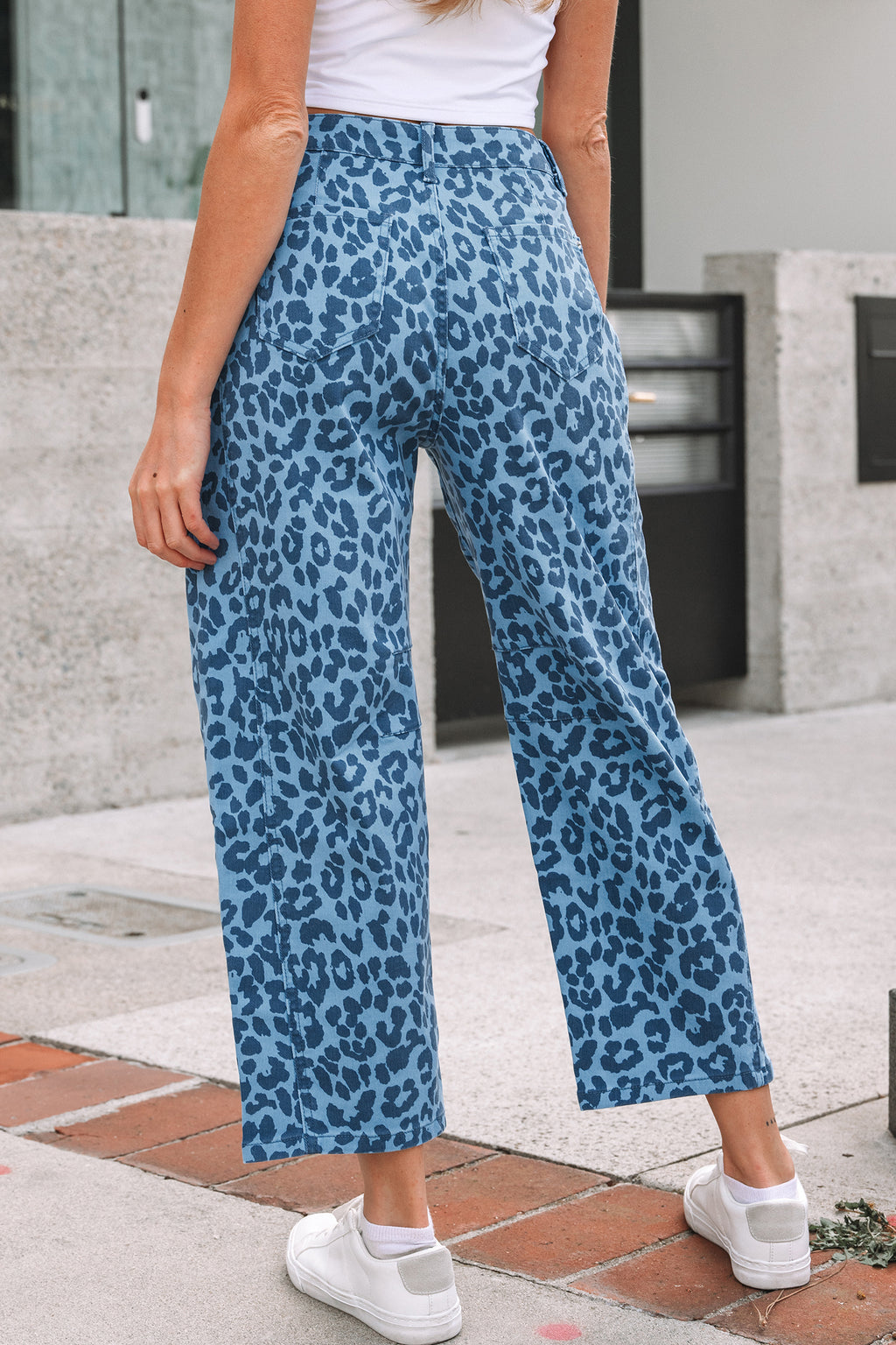 Pantalón Vaquero Azul Cielo Animal Print