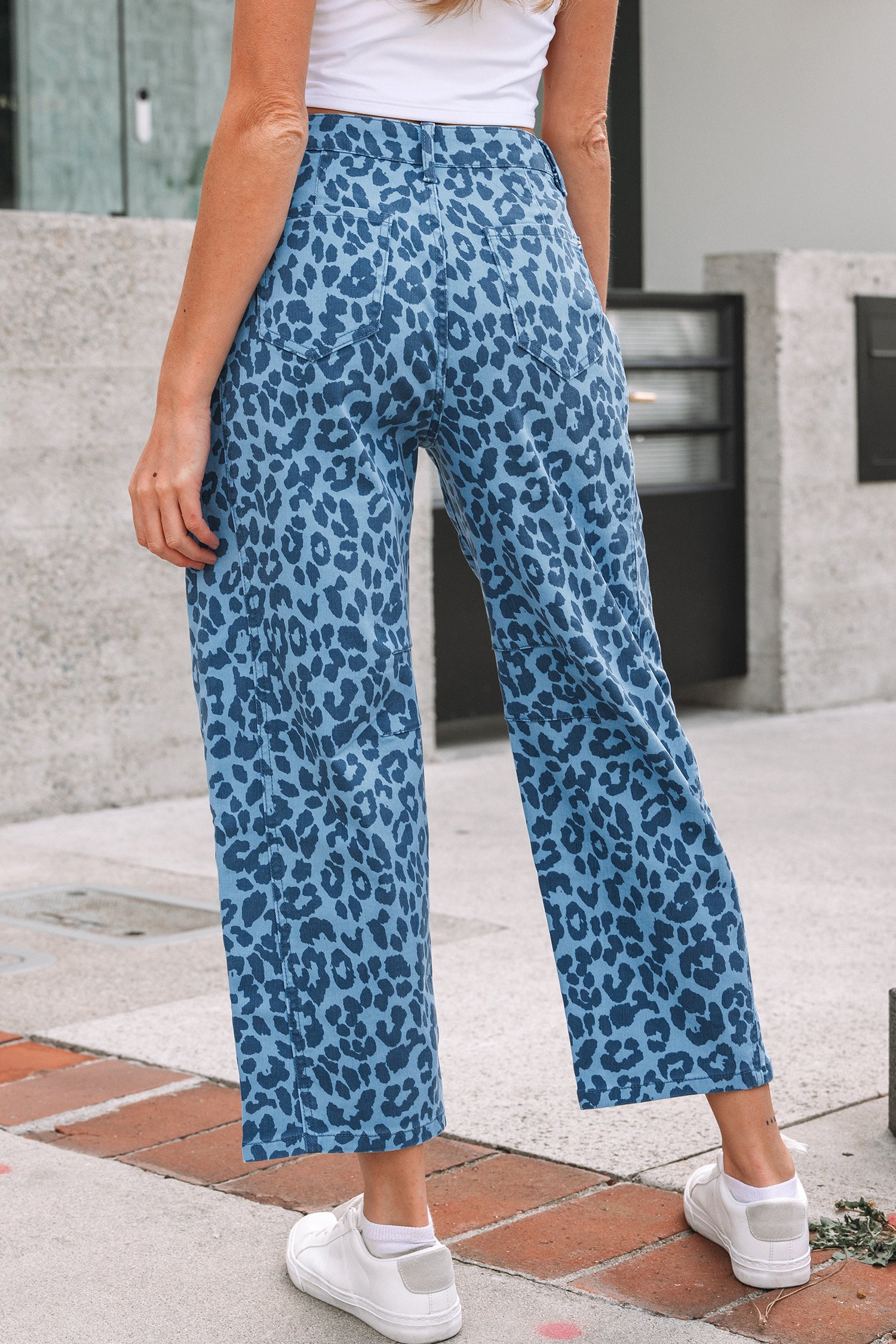 Pantalón Vaquero Azul Cielo Animal Print