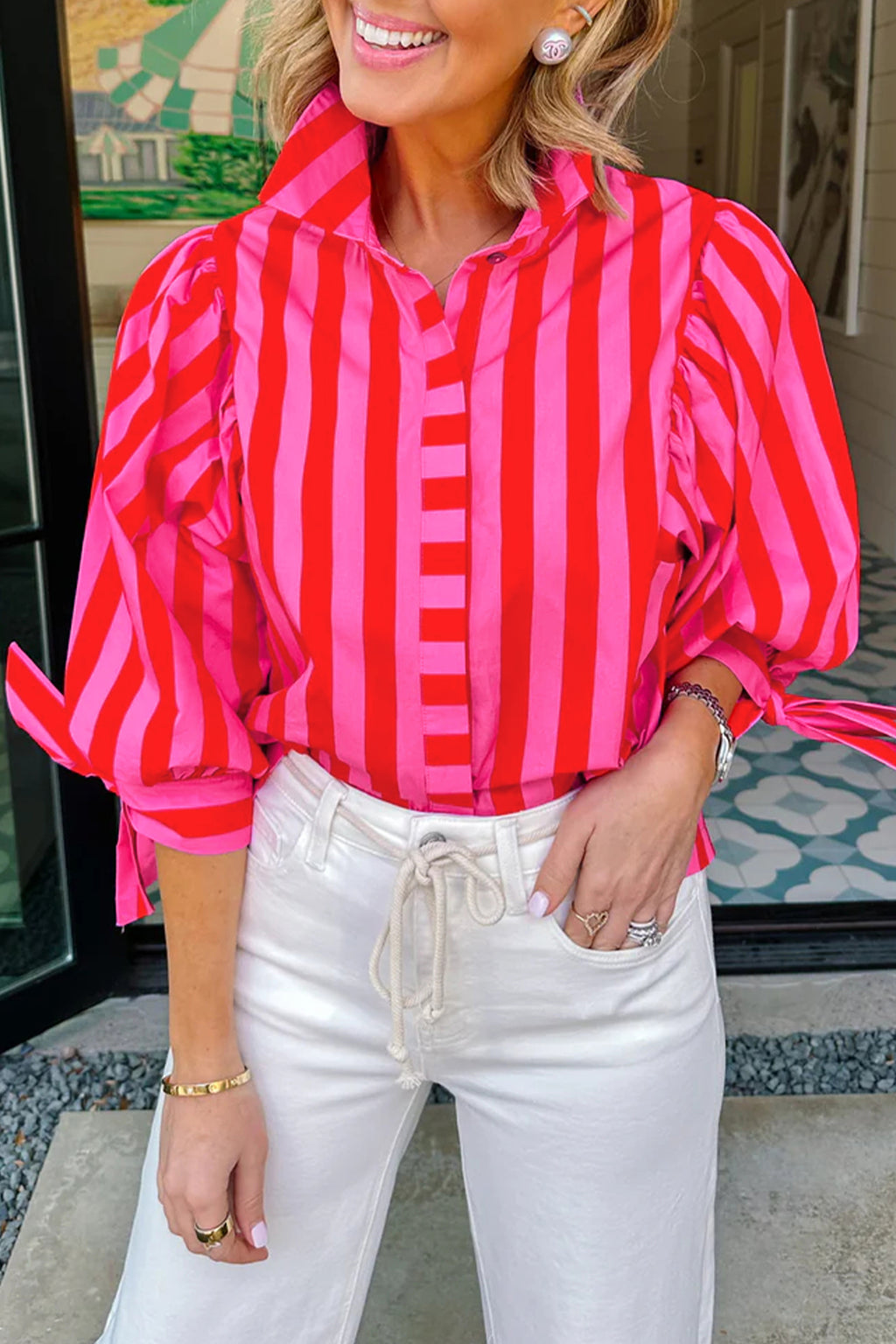 Camisa Roja Rayas