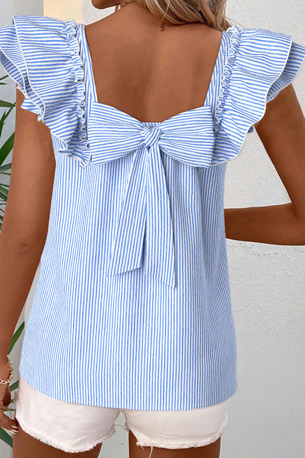 Blusa Azul Cielo a Rayas