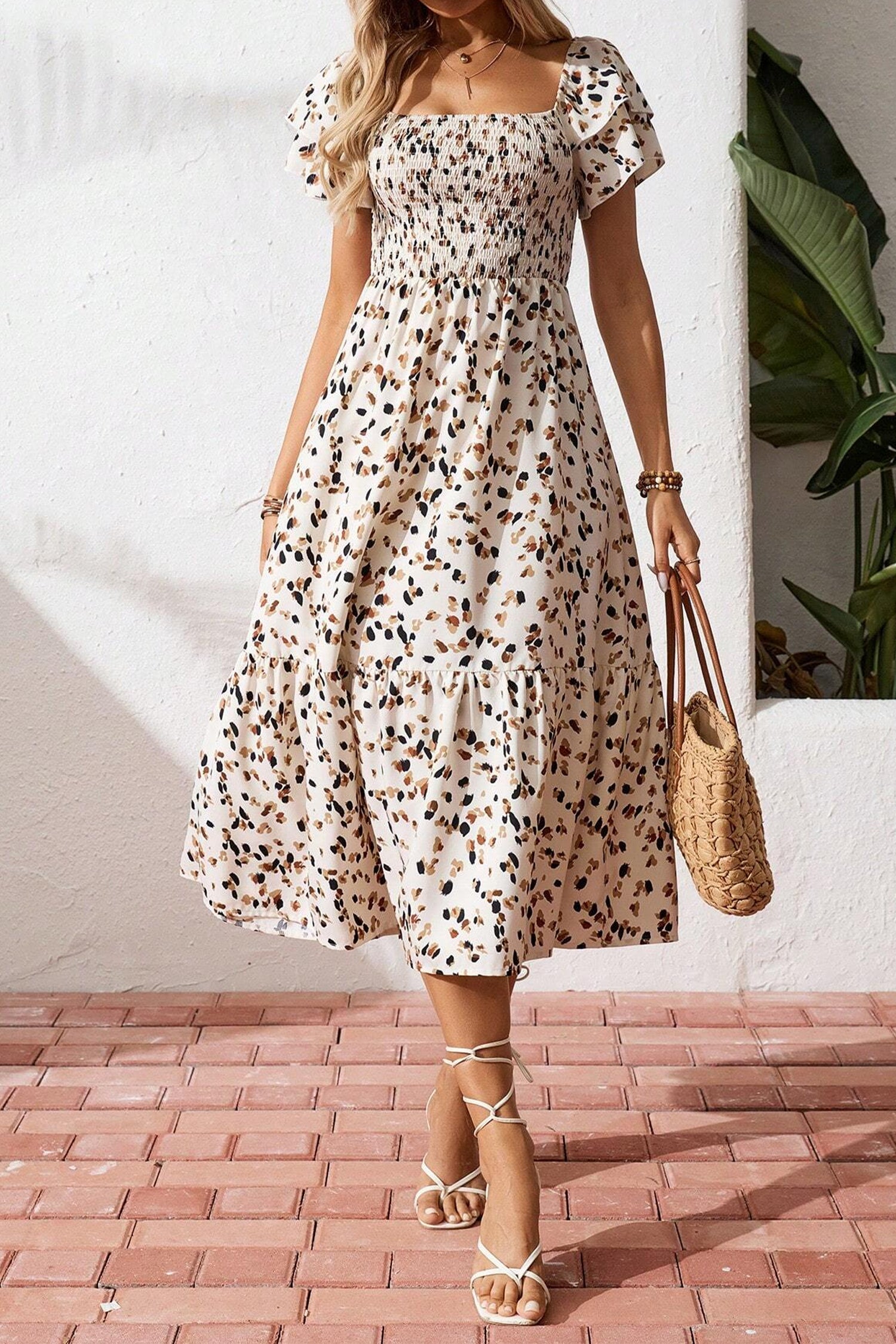 Vestido Beige Floral