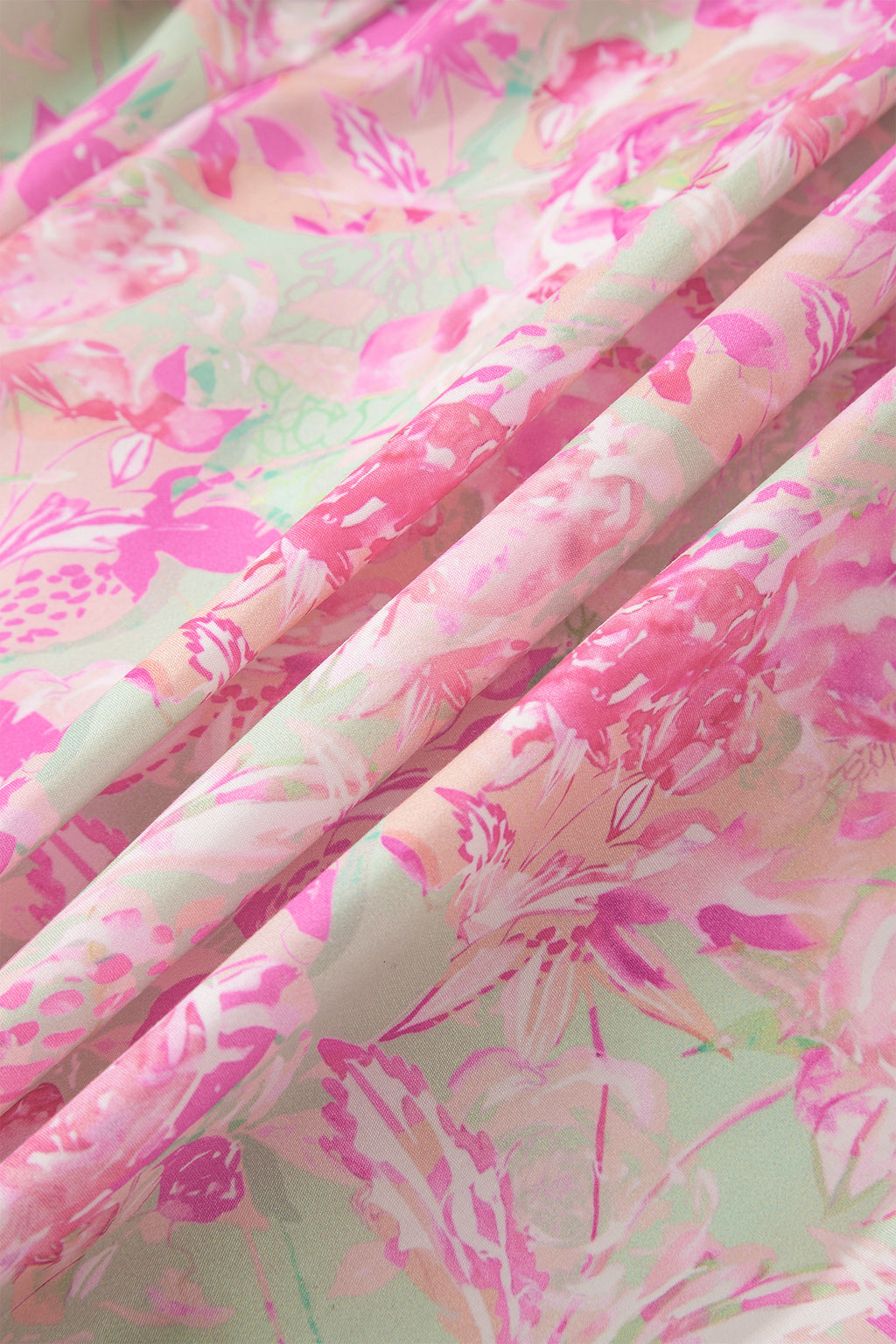 Blusa Rosa Floral Lazos