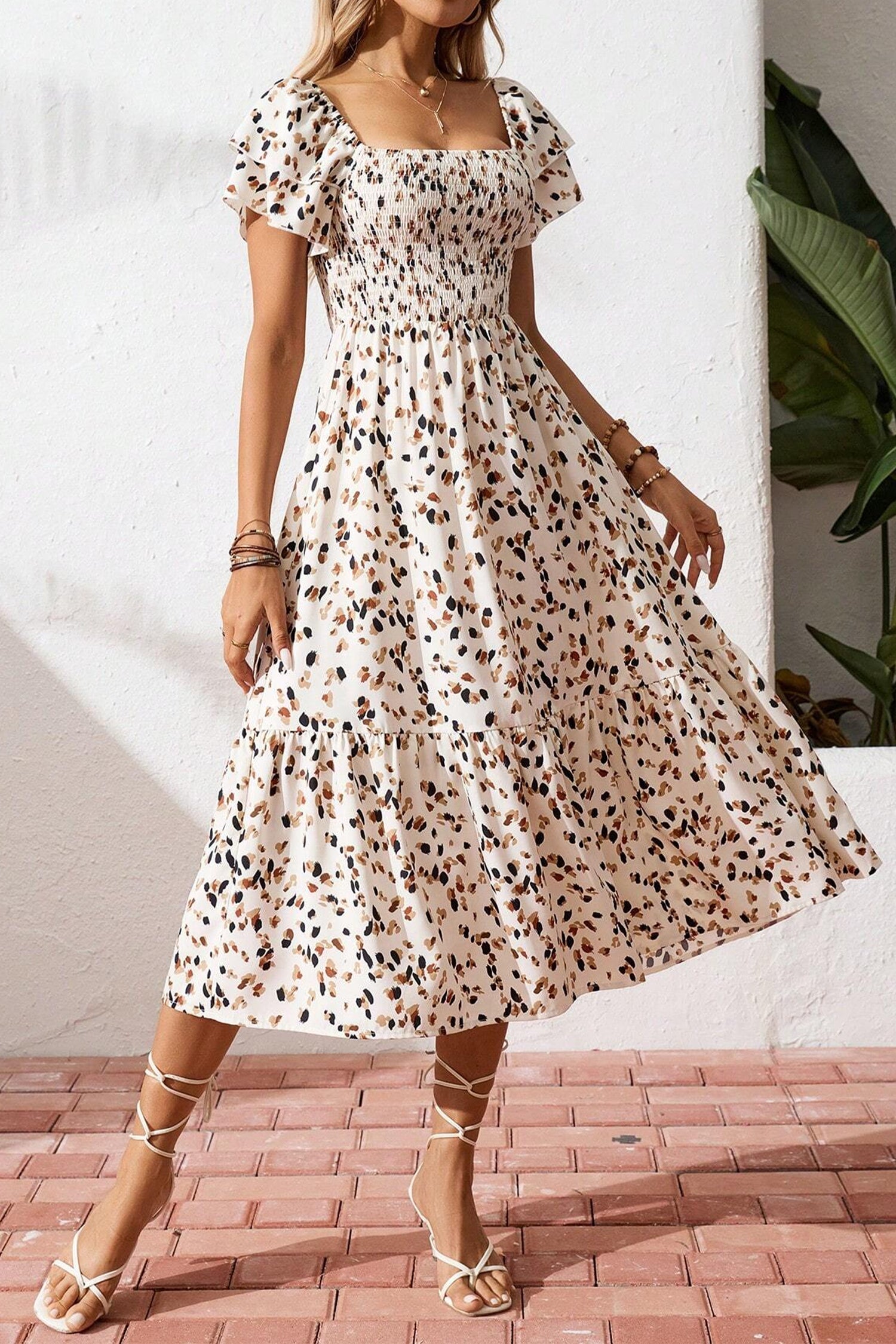Vestido Beige Floral