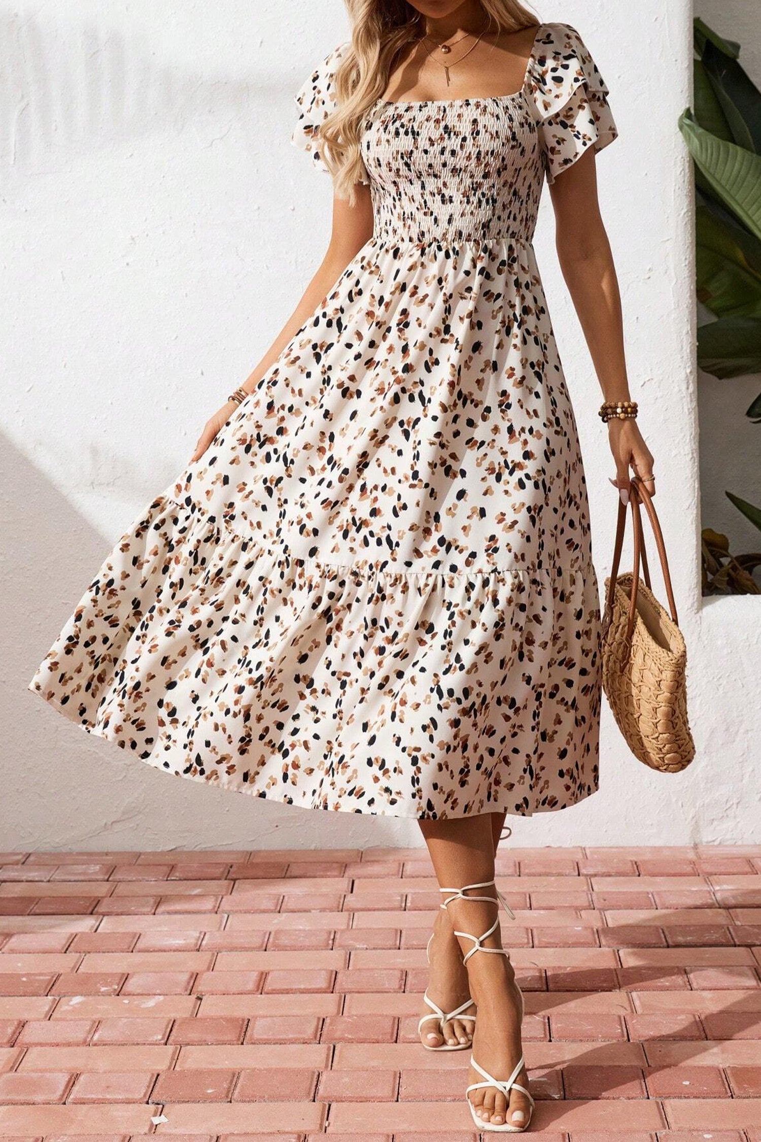 Vestido Beige Floral