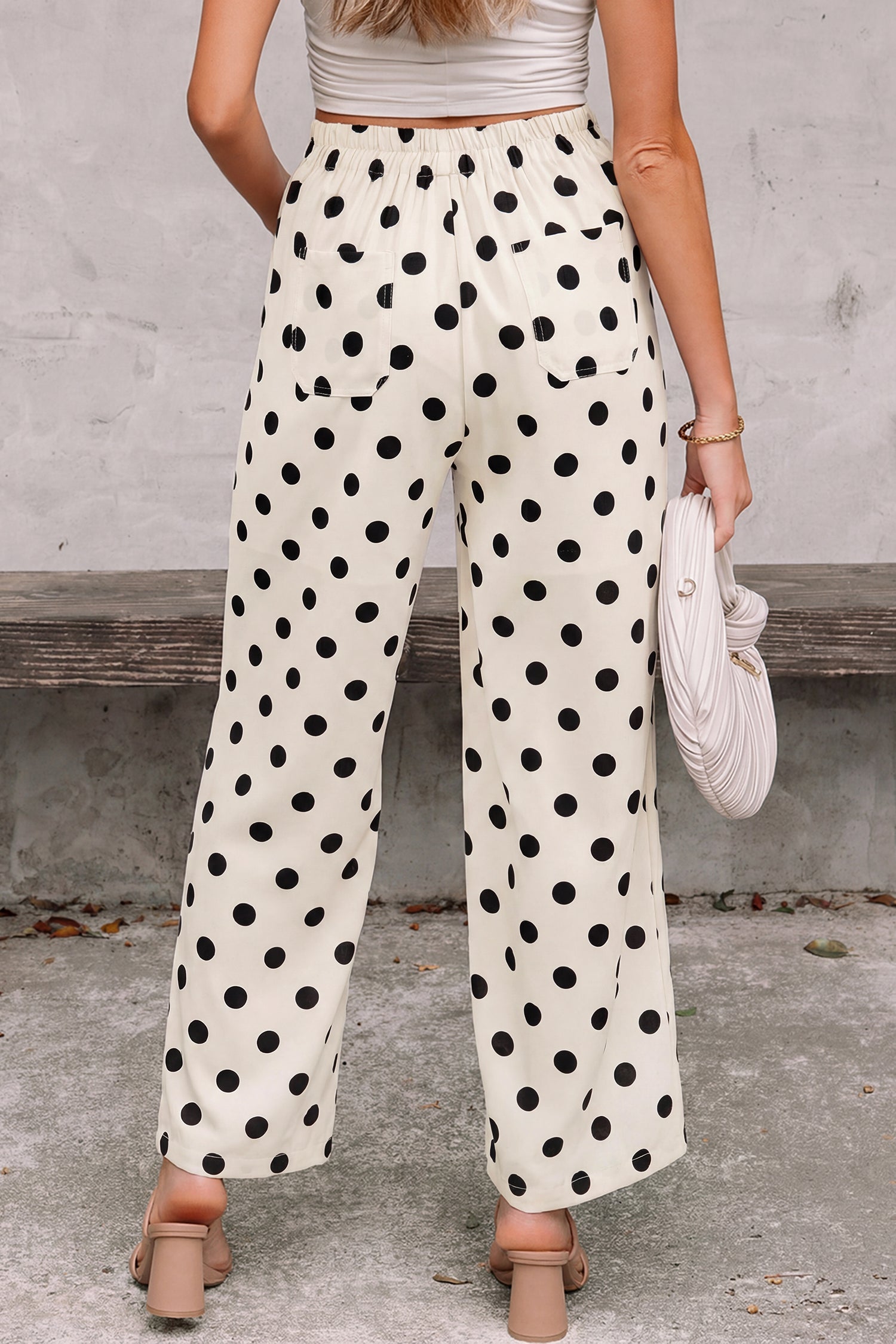 Pantalón Blanco Lunares