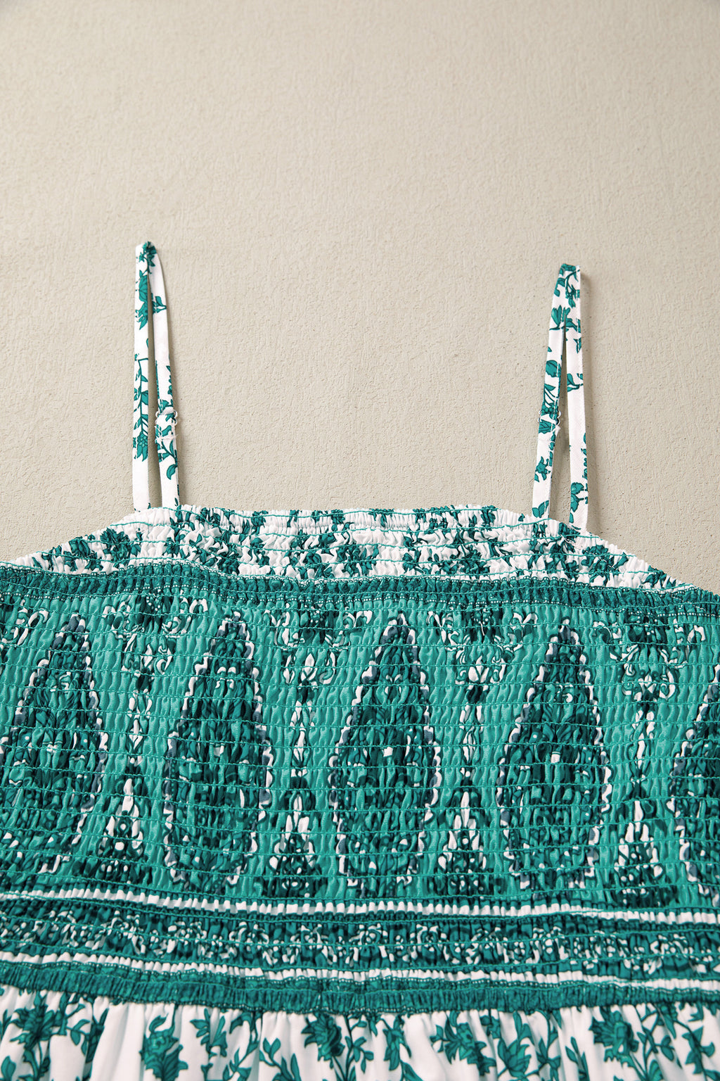 Verde Boho Floral Vestido