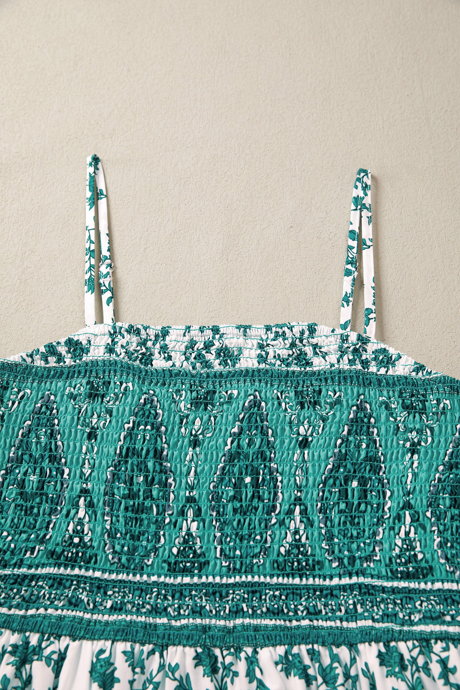 Verde Boho Floral Vestido