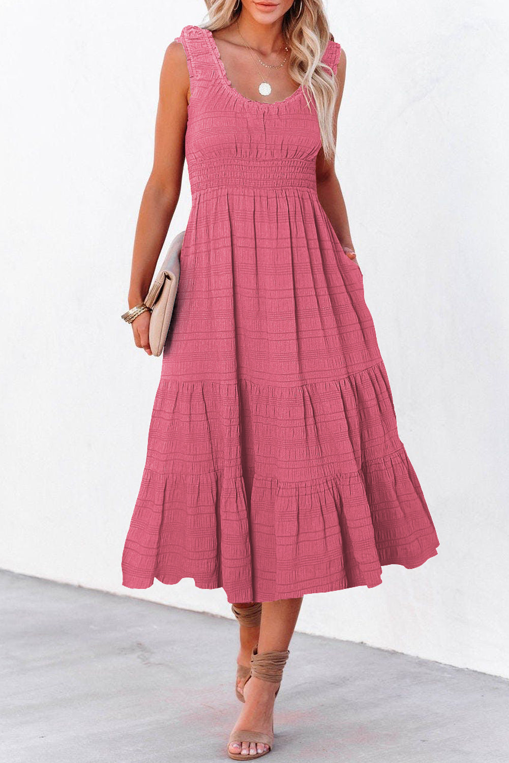 Verde Midi Vestido