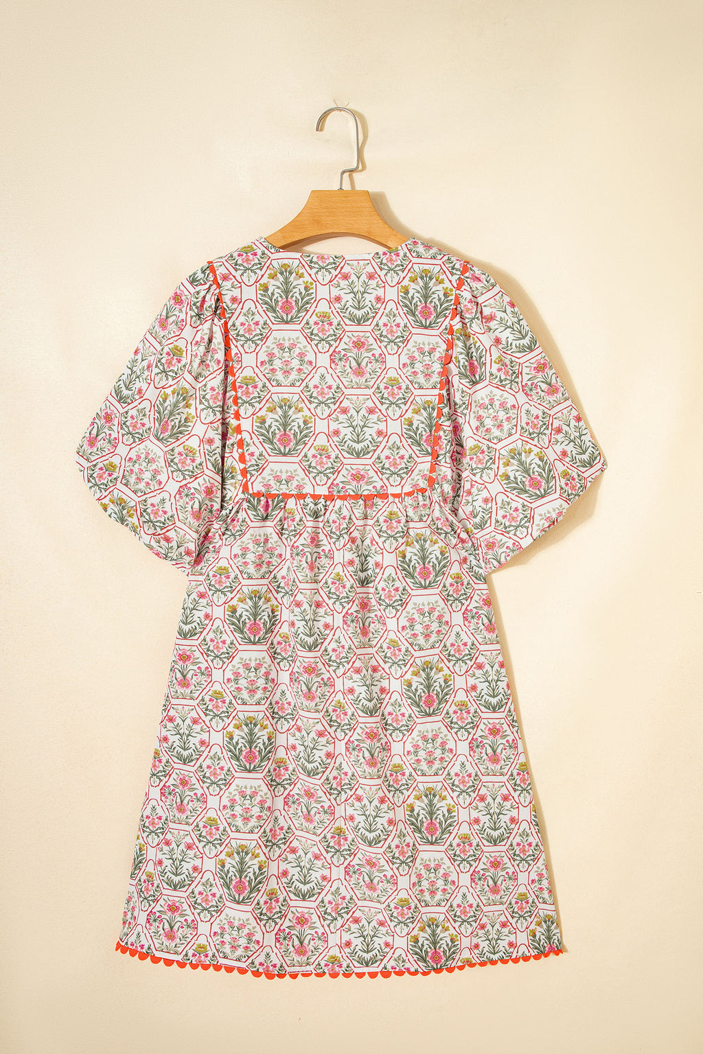 Mini Vestido Rosa Floral