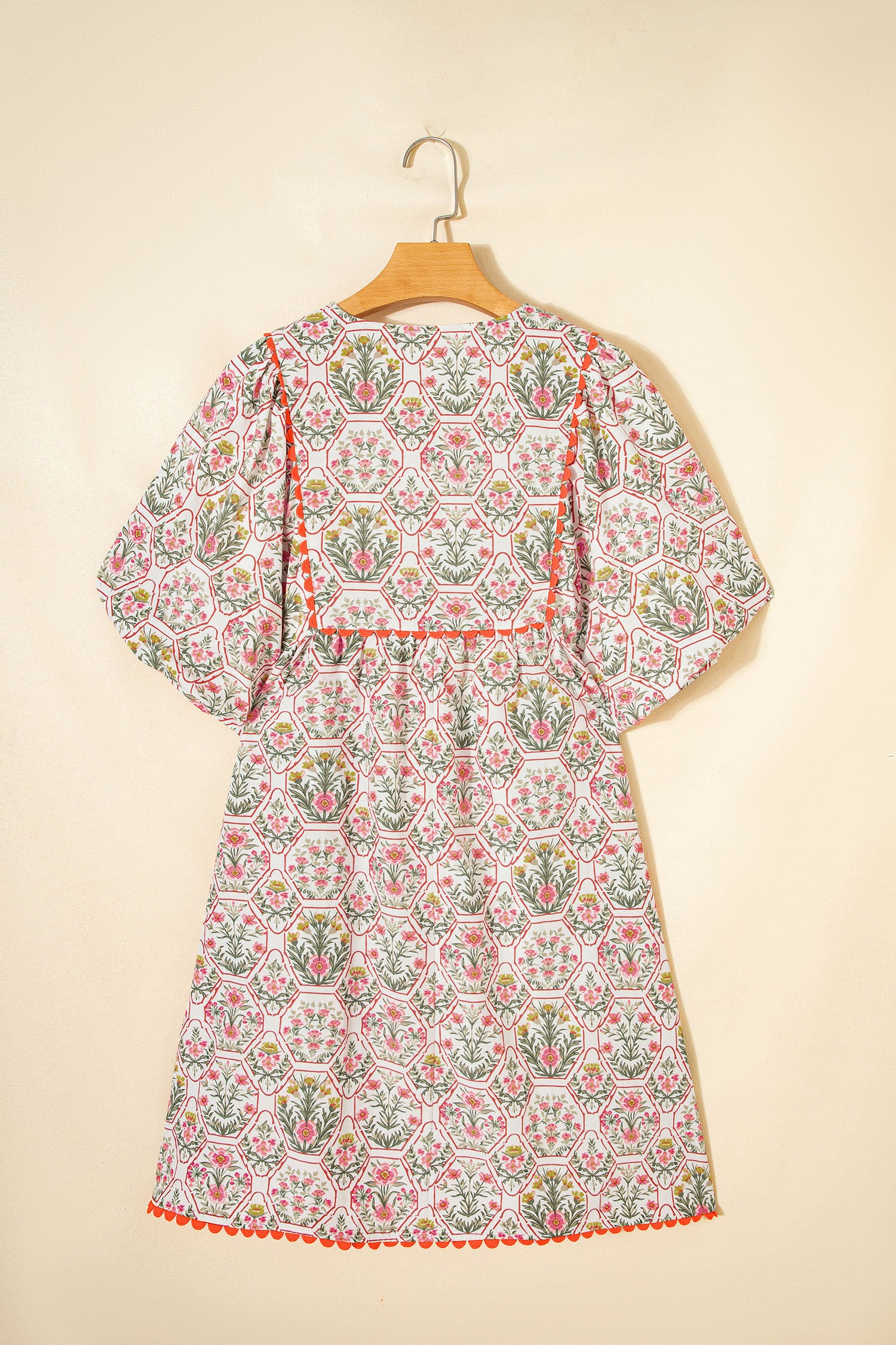 Mini Vestido Rosa Floral