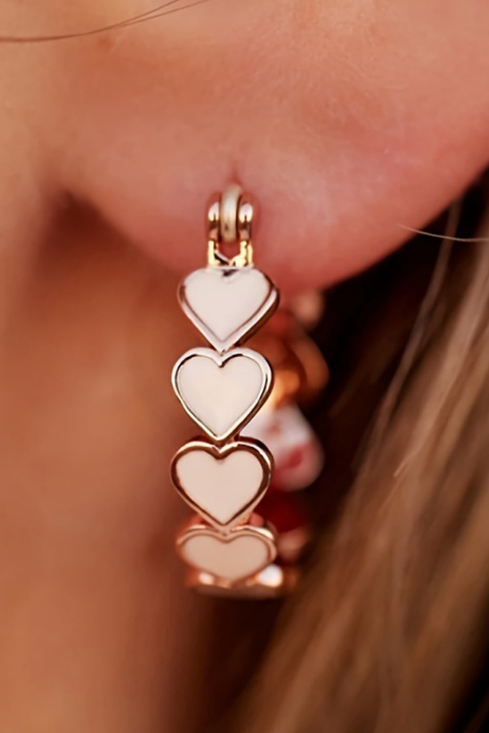 Aros de Corazones Blancos