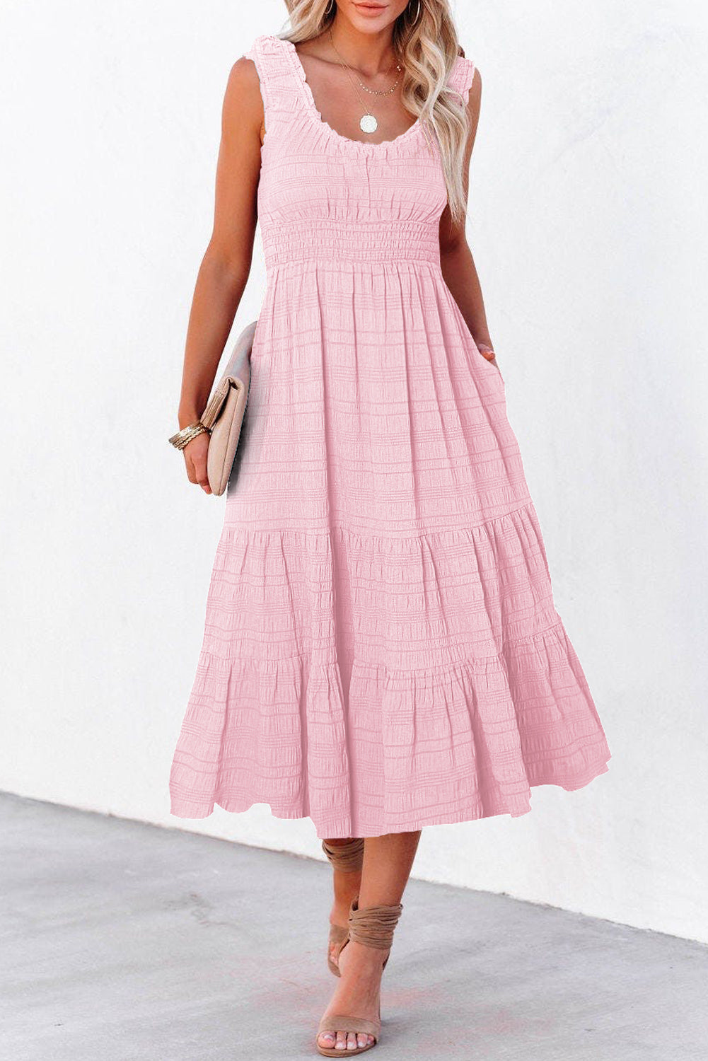 Verde Midi Vestido