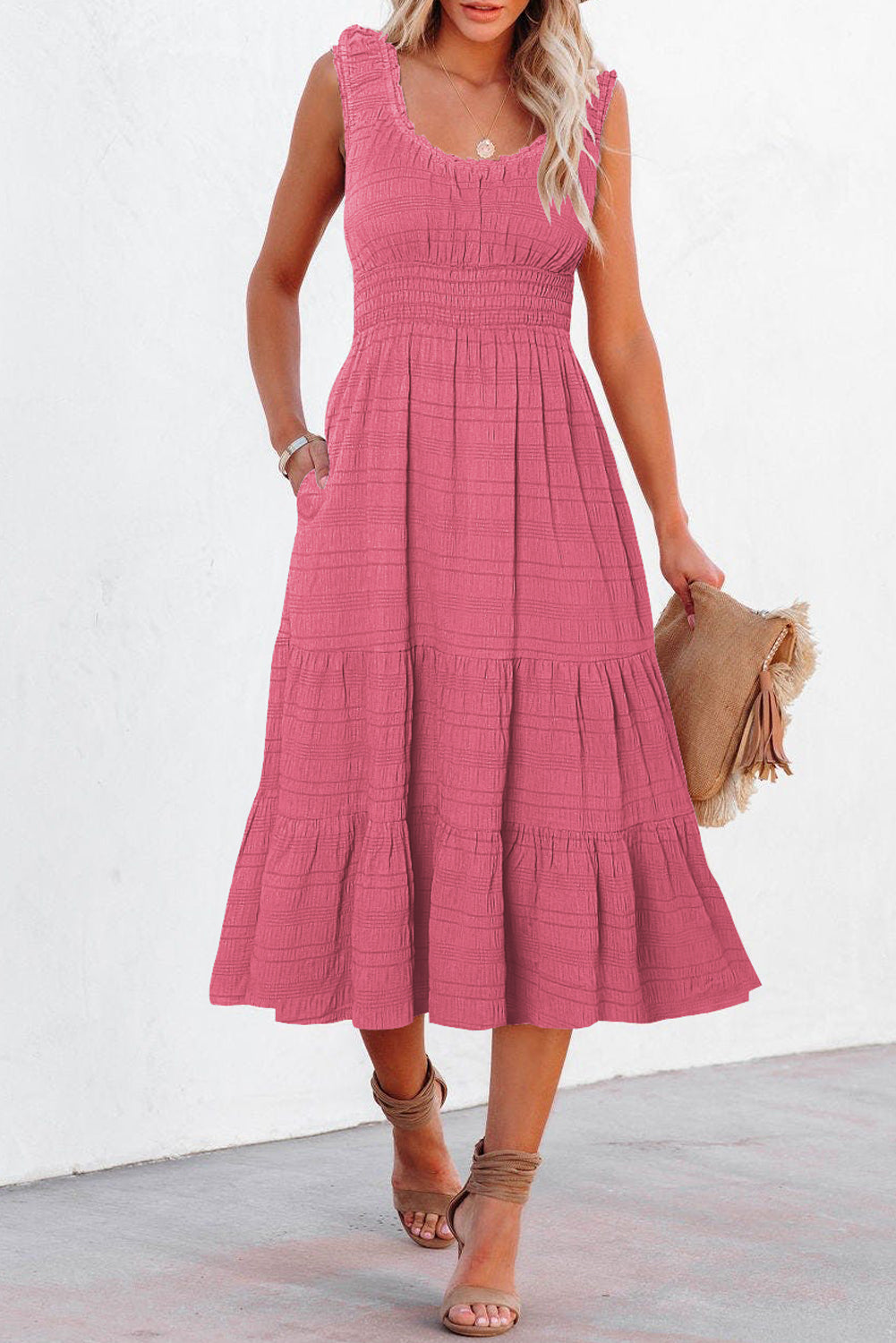 Verde Midi Vestido